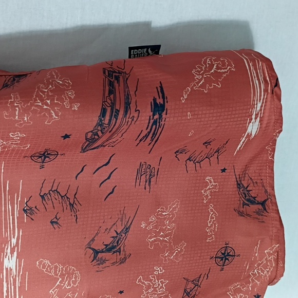 NWT Eddie Bauer Bruschetta Vista Fishing Island Life Button Down Mens Size Med - Picture 2 of 10